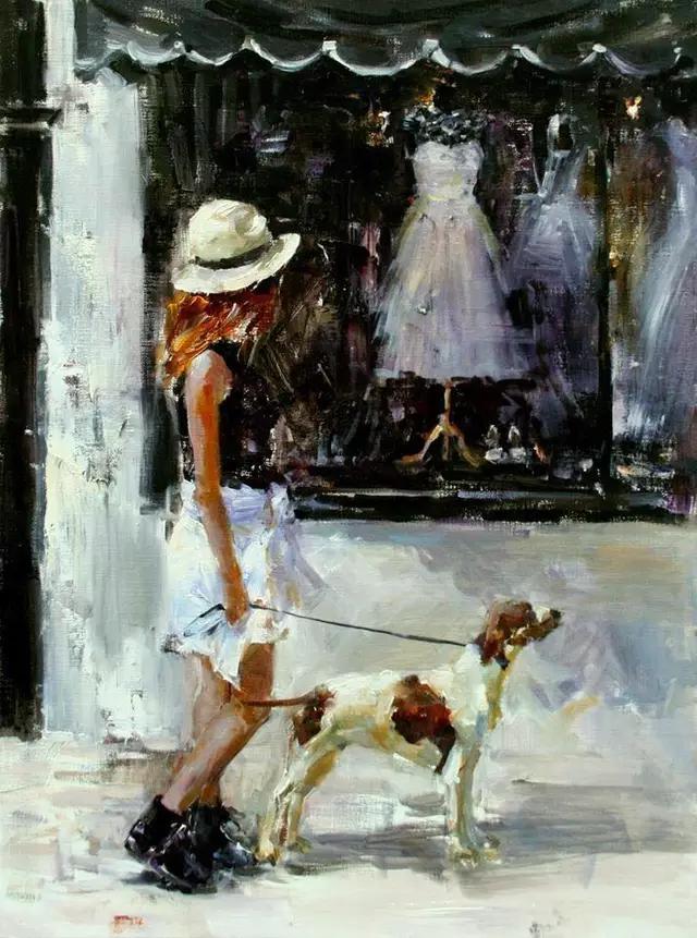 带有韵律的油画（美）安吉丽娜·朱莉作品欣赏