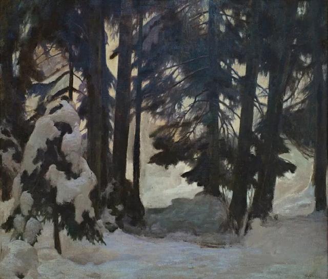 奥地利的冬天不太冷Oswald Grill风景油画