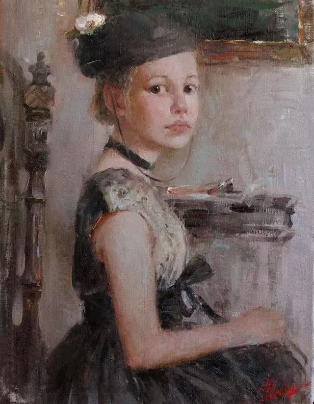 带有韵律的油画（美）安吉丽娜·朱莉作品欣赏