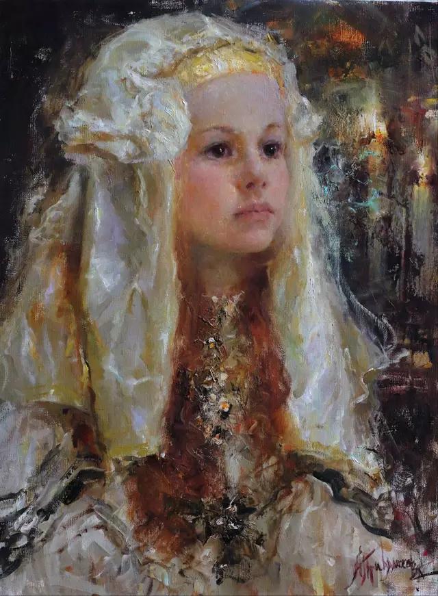 带有韵律的油画（美）安吉丽娜·朱莉作品欣赏