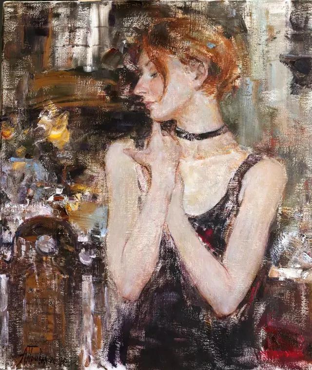 带有韵律的油画（美）安吉丽娜·朱莉作品欣赏