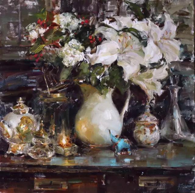 带有韵律的油画（美）安吉丽娜·朱莉作品欣赏