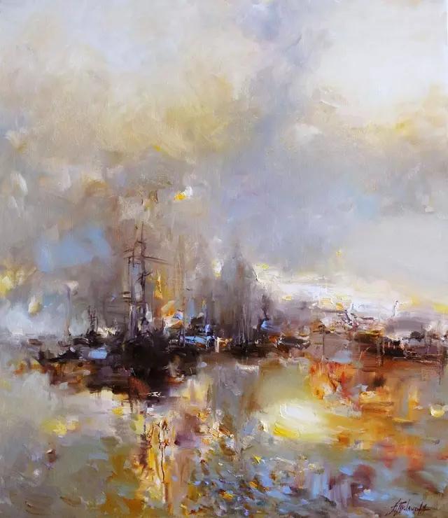 带有韵律的油画（美）安吉丽娜·朱莉作品欣赏