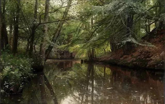 丹麦风景画大师Peder Mork Monsted油画作品欣赏