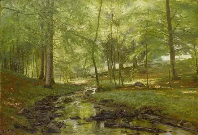 丹麦风景画大师Peder Mork Monsted油画作品欣赏