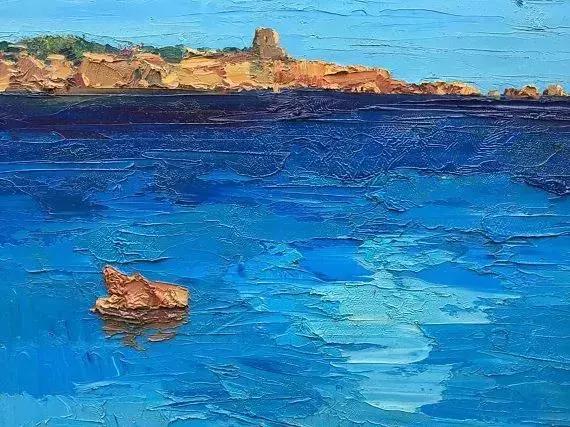 这女子用色大胆，冷暖对比强烈。美国画家Erin Hanson的作品选