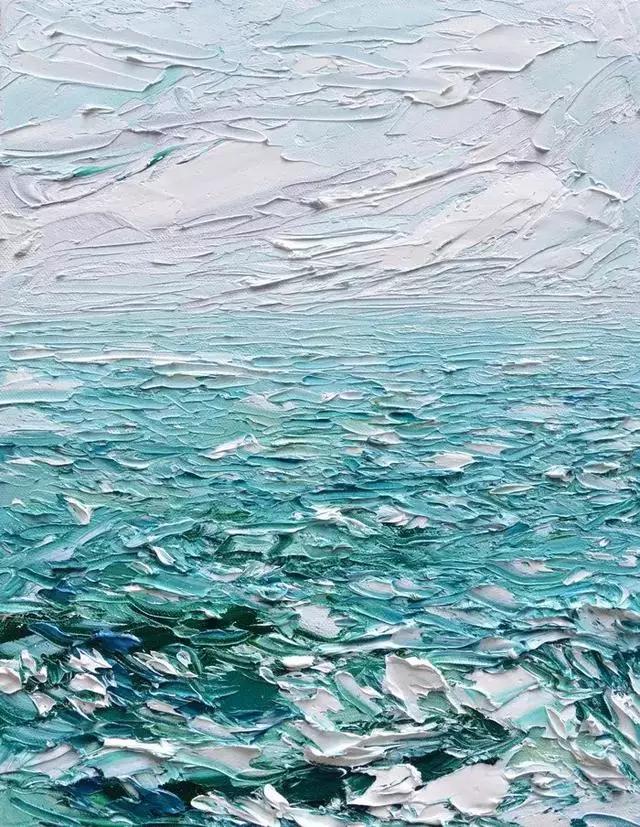 这女子用色大胆，冷暖对比强烈。美国画家Erin Hanson的作品选