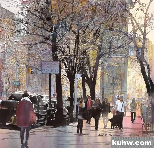 美国水彩画家笔下的中国风情