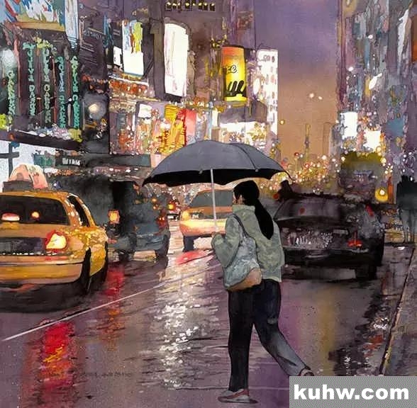 美国水彩画家笔下的中国风情