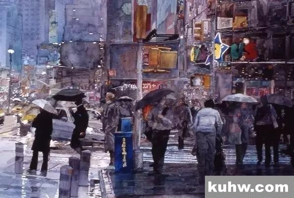 美国水彩画家笔下的中国风情