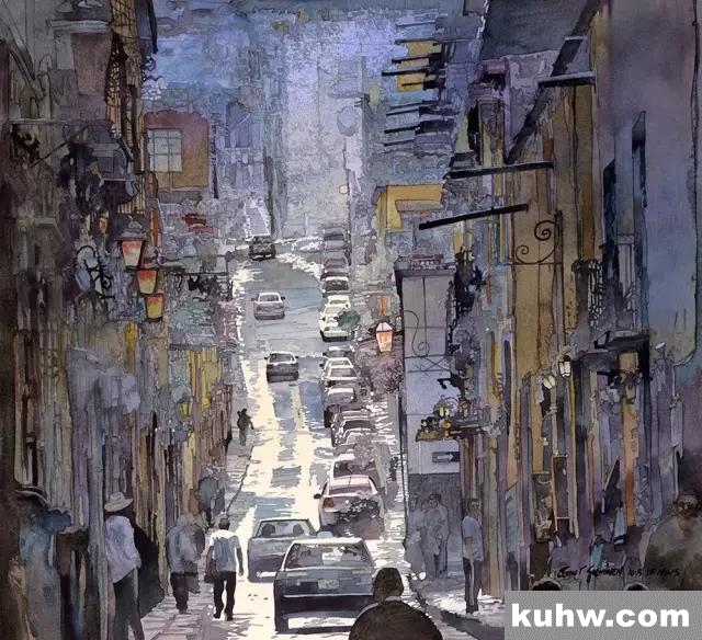 美国水彩画家笔下的中国风情