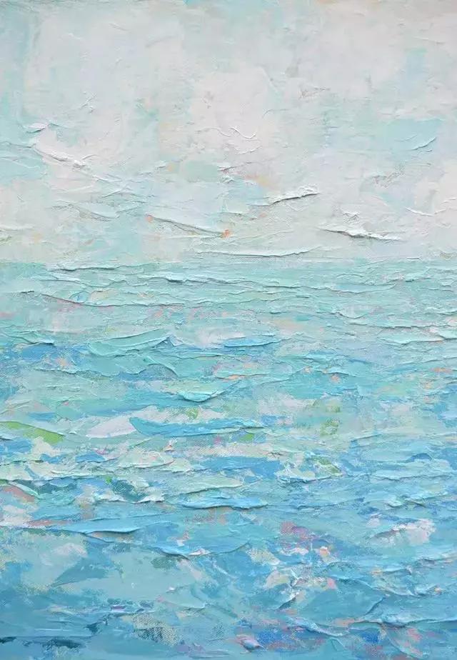 这女子用色大胆，冷暖对比强烈。美国画家Erin Hanson的作品选