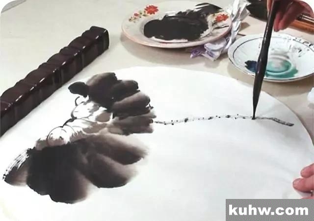 水墨画荷花绘画技法