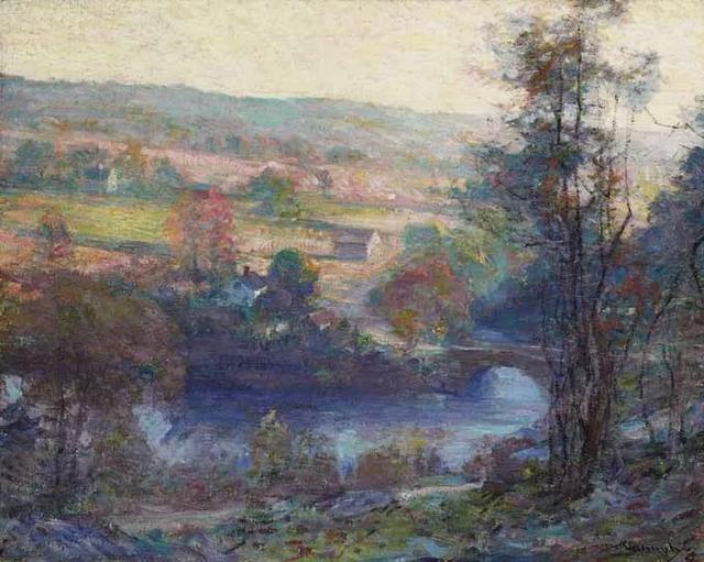 印象派风景，美国画家<a href=https://www.kuhw.com/e/tags/?tagid=1081 target=_blank class=infotextkey>罗伯特</a>·威廉·冯诺的油画