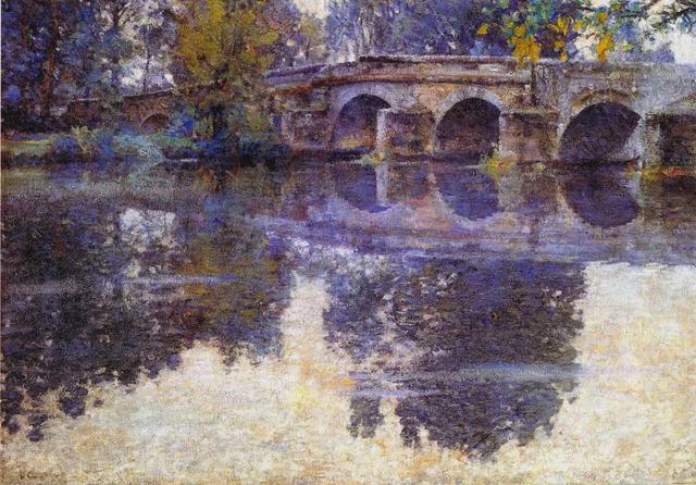 印象派风景，美国画家<a href=https://www.kuhw.com/e/tags/?tagid=1081 target=_blank class=infotextkey>罗伯特</a>·威廉·冯诺的油画