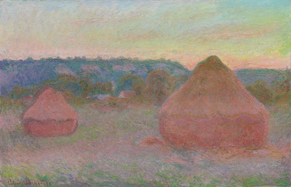 克洛德·莫奈（Claude Monet）作品《成堆的小麦（一天结束，秋天）》高清下载 