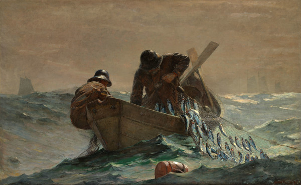 温斯洛·荷马（ Winslow Homer）作品《鲱鱼网》高清下载
