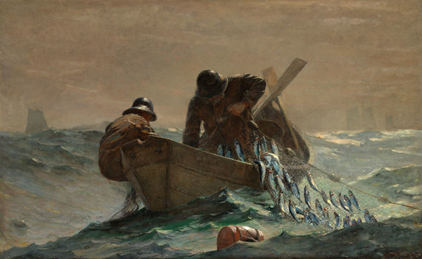 温斯洛·荷马( Winslow Homer)作品《鲱鱼网》高清下载