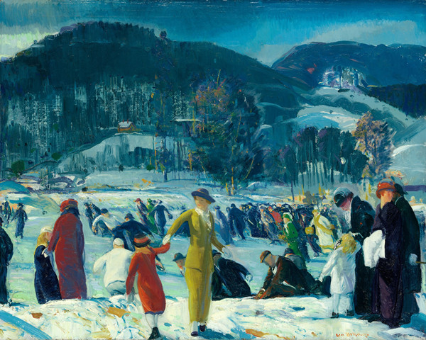 乔治·韦斯利·贝洛斯（George Wesley Bellows）作品《冬天的爱》高清下载