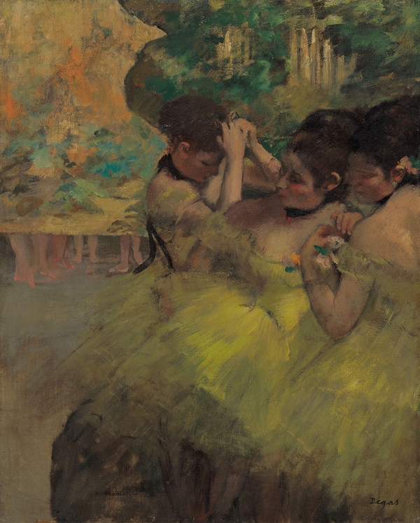 埃德加·德加（Edgar Degas）作品《黄色舞者（在翅膀上》高清下载