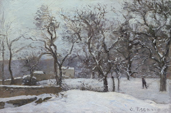 卡米尔·毕沙罗(Camille Pissarro)作品《卢浮宫的雪》高清下载