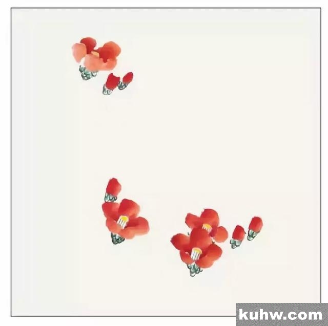 国画教程:茶花