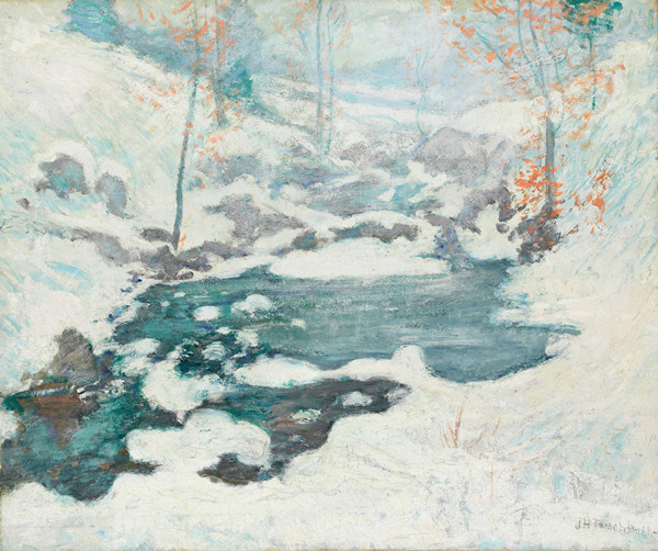 约翰·亨利·特瓦特曼（John Henry Twachtman）作品《冰封》高清下载
