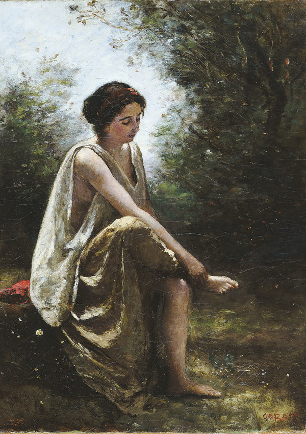 让·巴蒂斯特·卡米尔·科罗（Jean-Baptiste-Camille Corot）作品《受伤的尤利迪斯》高清下载