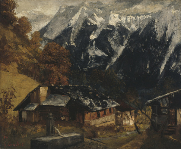 古斯塔夫·库尔贝(Gustave Courbet)作品《高山风光》高清下载