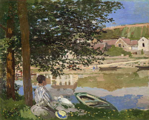 克洛德·莫奈（Claude Monet）作品《在塞纳河畔，贝纳库尔》高清下载