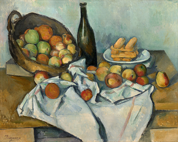 法国艺术家保罗·塞尚（Paul Cézanne）作品《苹果篮》高清下载