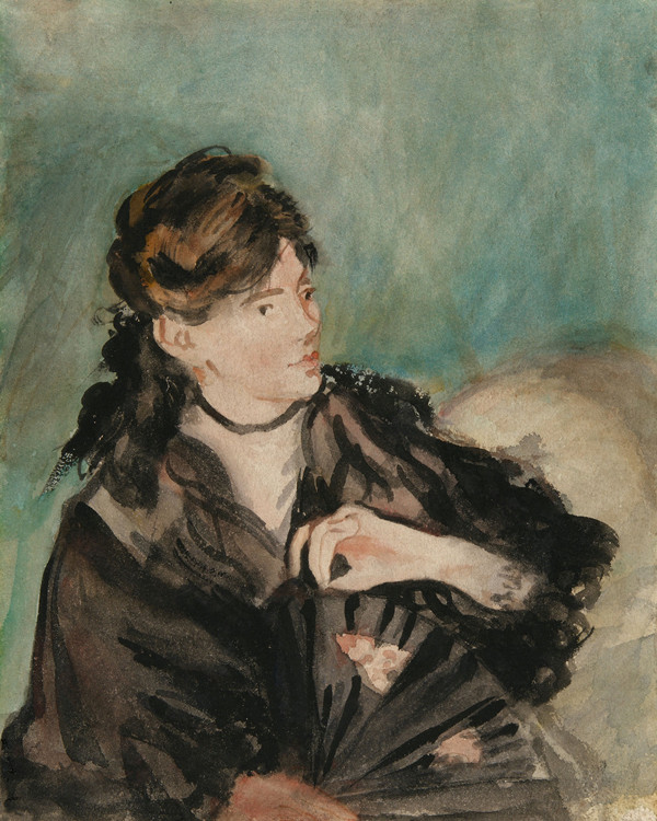 爱德华·马奈作品《Berthe Morisot和风扇的肖像》高清下载