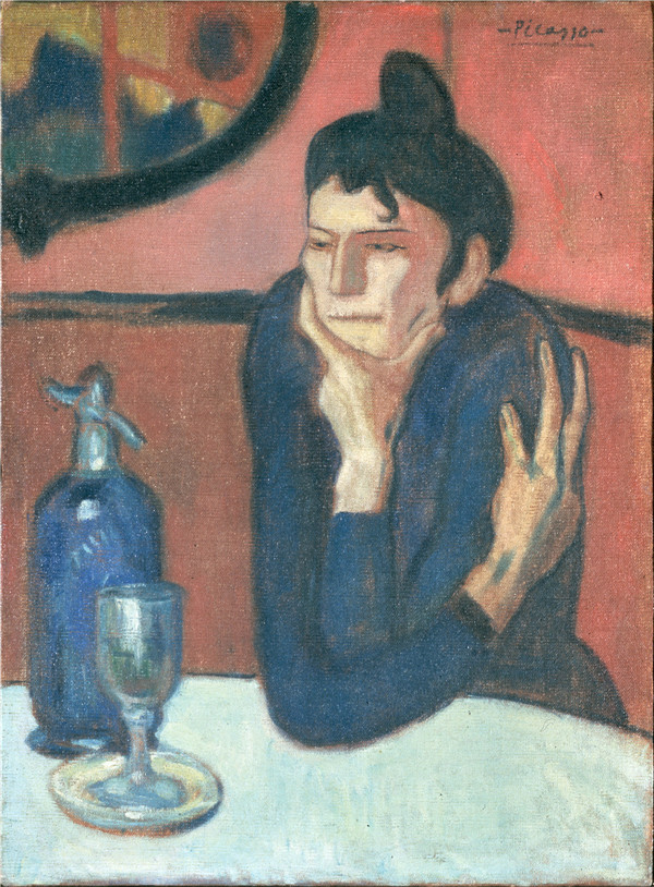 巴勃罗·毕加索（Pablo Picasso）作品-苦艾酒的恋人（1901）高清下载