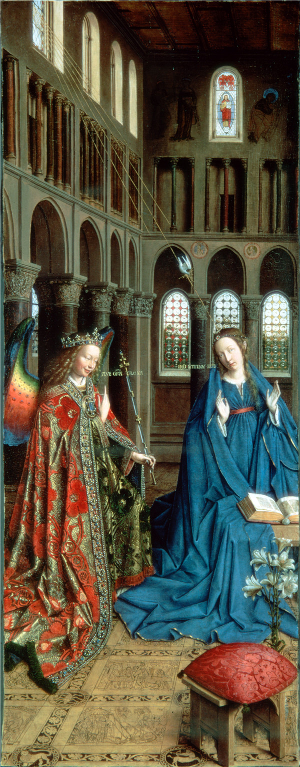 荷兰画家扬·范·埃克（Jan van Eyck）-天使报喜（1435）高清下载