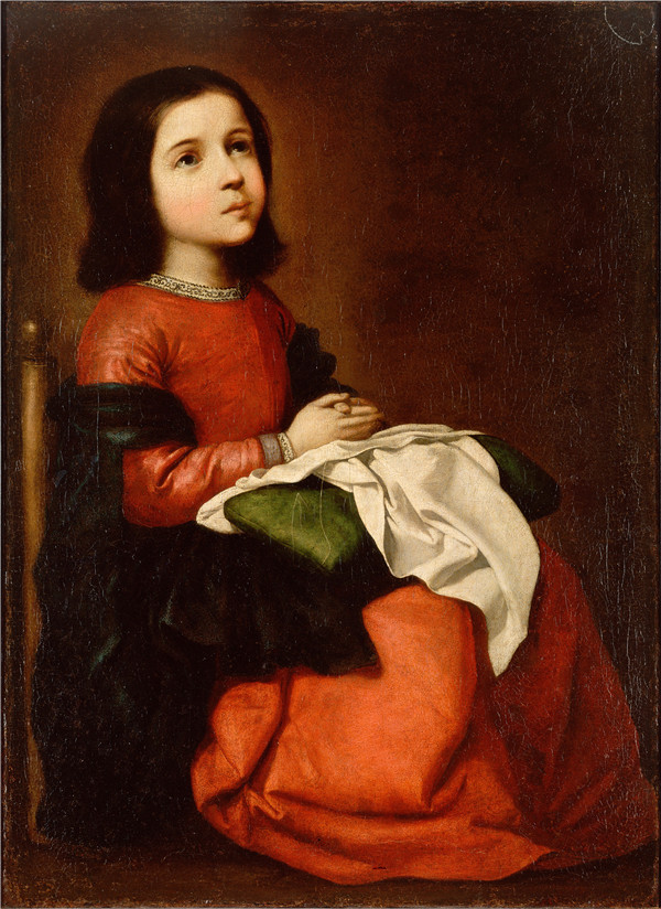 弗朗西斯科·德·祖巴兰（Francisco de Zurbaran）-童年时的圣母玛利亚（c。1660）