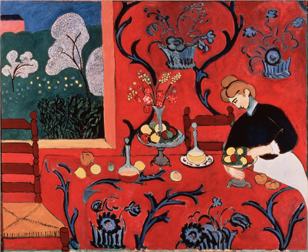 亨利·马蒂斯（Henri Matisse）-红色房间（红色和声）（1908年）
