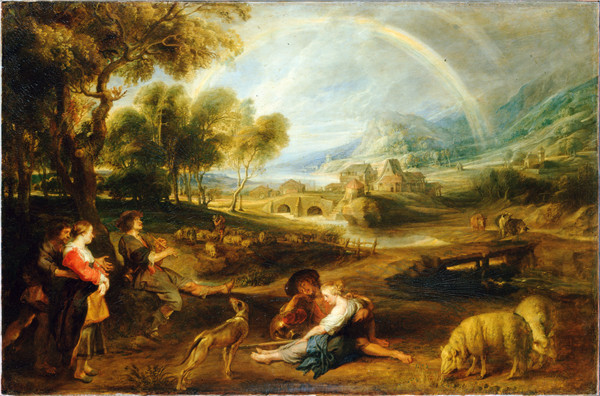 彼得·保罗·鲁本斯（Sir Peter Paul Rubens）-彩虹风景（1636年）油画