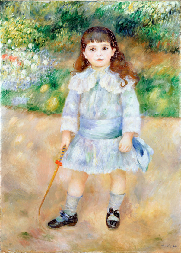 法国画家皮埃尔·奥古斯特·雷诺阿（Pierre Auguste Renoir）-痛击的女孩（1885）高清下载