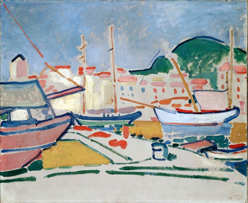 法国画家安德烈·德雷恩（Andre Derain）-港口（1905）高清下载