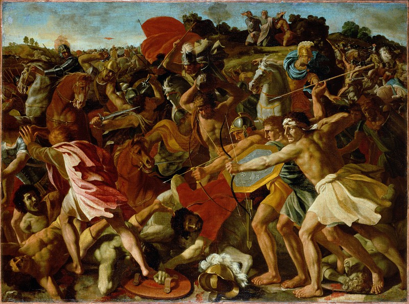 法国画家尼古拉斯·普桑（Nicolas Poussin）–约书亚在阿玛力人山上的胜利 高清下载