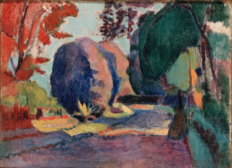 法国画家亨利·马蒂斯（Henri Matisse）-卢森堡花园（1902）高清下载