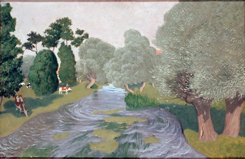 法国画家菲利克斯·瓦洛顿( Felix Vallotton Switzerland)-景观。凯旋门(1903)高清下载