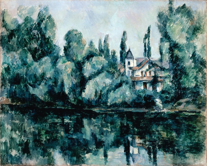 保罗·塞尚（Paul Cézanne）-马恩河岸（河岸上的别墅）高清下载