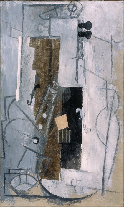 巴勃罗·毕加索（Pablo Picasso）-单簧管和小提琴（1913）高清下载