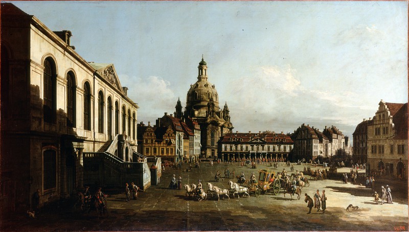 意大利画家贝尔纳多·贝洛托（Bernardo Bellotto）-新市场广场-德累斯顿（1750）