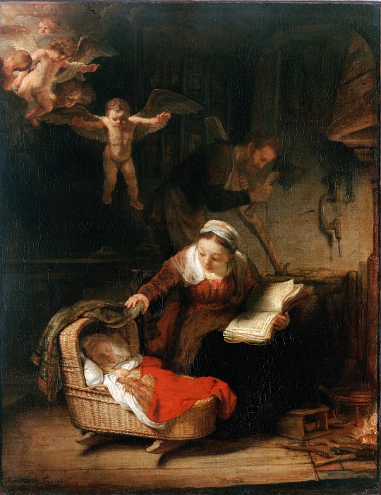 伦勃朗·范·瑞恩（Rembrandt van Rijn）-神圣家族 高清下载