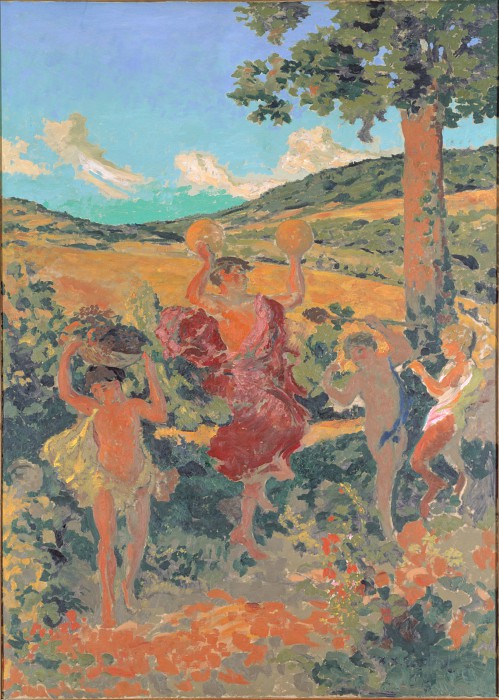 法国画家克尔·泽维尔·鲁塞尔(Ker Xavier Roussel)-乡村假期（1913）高清下载