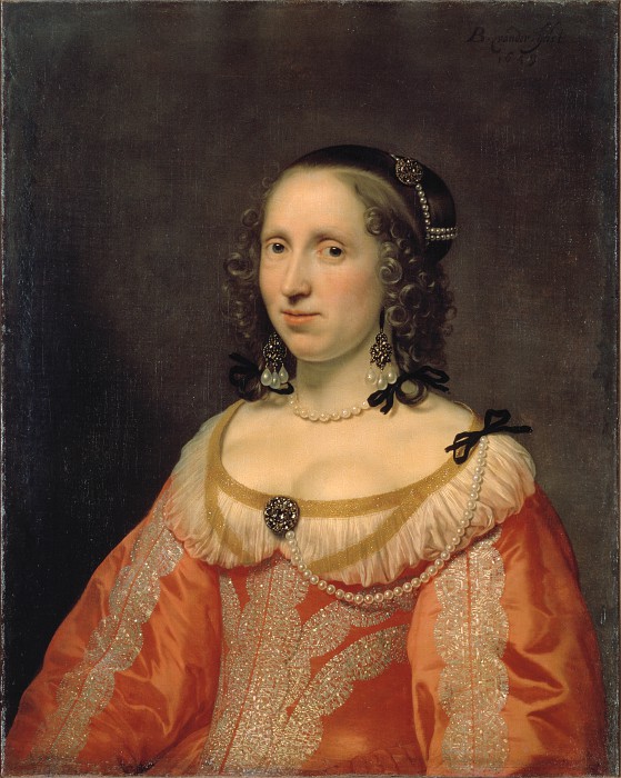 荷兰画家巴托洛缪斯·范·德·赫尔斯特（Bartolomeus van der Helst）-《女子肖像》（1649）高清下载