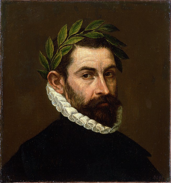 西班牙画家埃尔·格列柯（El Greco）（Domenikos Theotokopoulos）-诗人阿隆索·埃尔西拉·I·苏尼基（A578）的肖像 高清下载