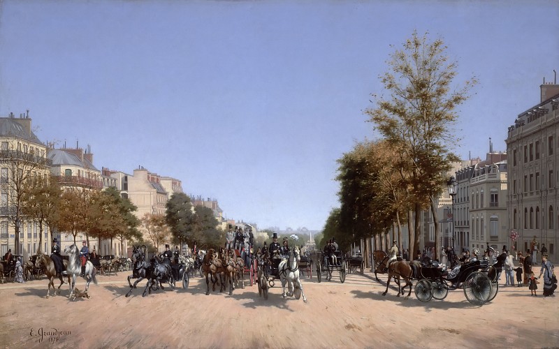 埃德蒙·乔治·格兰德（1844–1908）-香榭丽舍大街的风景 高清下载